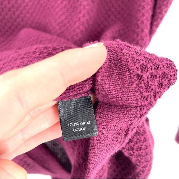 Peruvian Connection Pima Cotton Purple Knit Pullover Crewneck LongSleeve Sweater - Picture 6 of 7